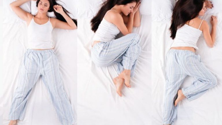 How should the correct sleep position be?